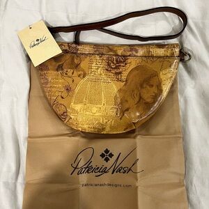 Patricia Nash Gold and Brown Shoulder Bag